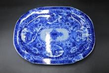 Asian Blueware Tray
