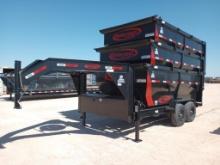 2023 Unused Dura-Haul 14Ft Roll Off Gooseneck Trailer with 3 Bins