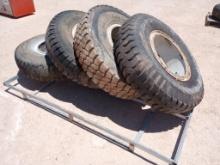 (4) Truck Wheels w/Tires 11.00-20