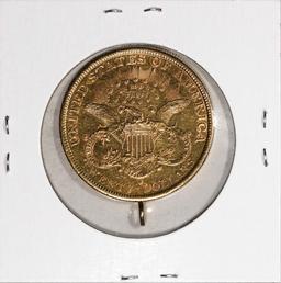 1896-S $20 Liberty Head Double Eagle Gold Coin Pendant