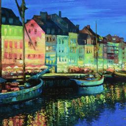 Howard Behrens (1933-2014) "As Night Falls - Copenhagen" Limited Edition Giclee