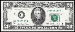 1977 $20 Federal Reserve Note Philadelphia Insufficient Inking Error