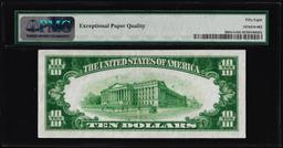 1928C $10 Federal Reserve Note Chicago Fr.2003-G PMG Choice About Unc 58EPQ