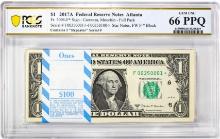 Pack of 2017A $1 Federal Reserve STAR Notes Atlanta Fr.3005-F* PCGS Gem UNC 66PPQ