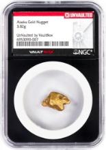 3.82 Gram Alaska Gold Nugget NGC Vaultbox Unvaulted