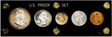 1954 (5) Coin Proof Set Great Toning