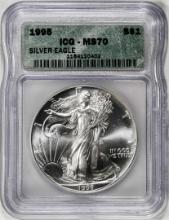 1995 $1 American Silver Eagle Coin ICG MS70