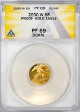 2000-W $5 Proof American Gold Eagle Coin ANACS PF69DCAM