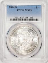 1894-S $1 Morgan Silver Dollar Coin PCGS MS63