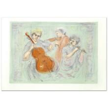 Edna Hibel (1917-2014) "Trio" Limited Edition Lithograph on Paper