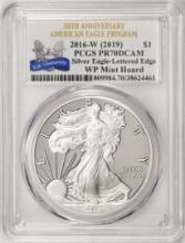 2016-W Lettered Edge $1 Proof American Silver Eagle Coin PCGS PR70DCAM WP Mint Hoard