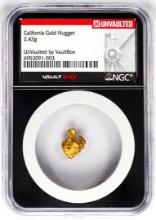 2.42 Gram California Gold Nugget NGC Vaultbox Unvaulted