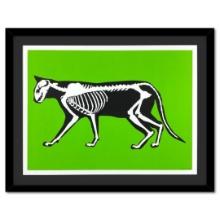 Hijack "Skeleton Cat (Green)" Limited Edition Serigraph On Paper