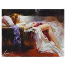 Pino (1939-2010) "Sweet Repose" Limited Edition Giclee On Canvas