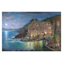 Robert Finale "Awaiting Riomaggiore" Limited Edition Giclee On Canvas