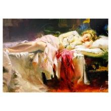 Pino (1939-2010) "Estelle" Limited Edition Giclee on Canvas