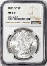 1883-CC $1 Morgan Silver Dollar Coin NGC MS63+