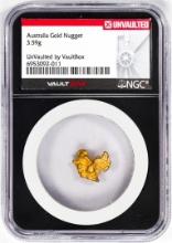 3.59 Gram Australia Gold Nugget NGC Vaultbox Unvaulted