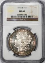 1882-S $1 Morgan Silver Dollar Coin NGC MS63