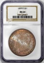 1899-O $1 Morgan Silver Dollar Coin NGC MS64 Amazing Toning