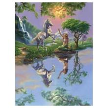 Jim Warren "Mermaid Reflections" Limited Edition Giclee On Canvas