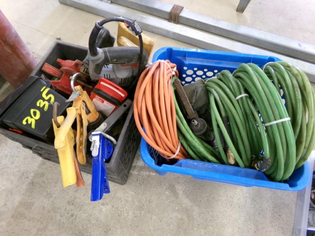 (2) Crates of Tools, Saws and Cords (3035)