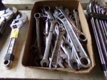Box w/Large Qty of Smaller Wrenches  (8)