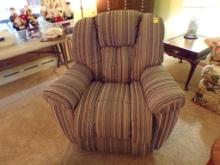 Laz-Boy Multi Colored Print Reclining Armchair and Wesley Hall Plaid Wing B