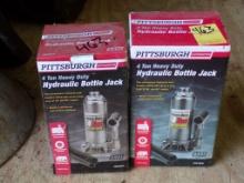 (2) Pittsburgh 4 Ton Hydraulic Bottle Jacks