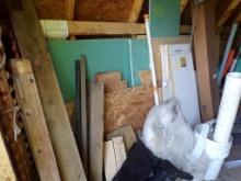 All Lumber On Left Side Of Shed, Plywood, Waterproof Sheetrock, Asst. Pcs O