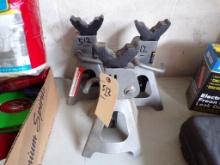 (3) 3-Ton Heavy Duty Jack Stands (2) Look New, (1) Bent Base