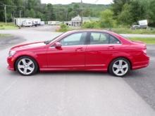 2011 Mercedes-Benz C300 AWD, Red, Leather, Sunroof, AWD, 115,039 Miles, Vin