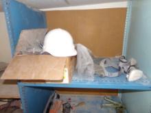 Contents of Top Shelf - Personal Protective Equipment, Masks, Face Shield,