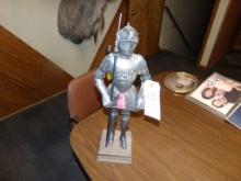 20'' Tall All Metal Knight Statue (Office Upstairs)