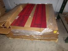 (12) Boxes of 10 X 39 1/2 Red Brick Colored Carpet Tiles, 20 Tiles Per Box,