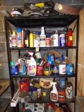 Contents of Top 4 Shelves, Belts, Car Cleaners, Cans of Fasteners, Misc. Fl