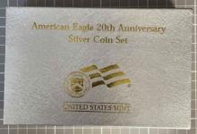 1996 Silver Eagle dollar- 20th Anniversary Silver Coin Set: Proof, Uncirculated & Reverse Proof (3