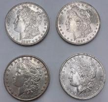 1887, 1887O, 1889 & 1891 Morgan Silver dollars (4 pieces total).