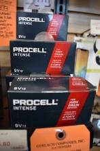 (6) 12 COUNT BOXES OF PROCELL 9 VOLT BATTERIES