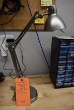 ADJUSTABLE SILVER DESK LAMP UP TO 22" HIGH