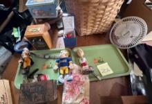VINTAGE LOT OF COLLECTIBLES WATCHES TIN TRAYS MORE