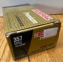 Federal 357 Mag Hollow point 50 cartridges