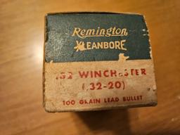 Remington Kleanbore .32 Winchester (.32-20) 100 Grain Lead Bullets