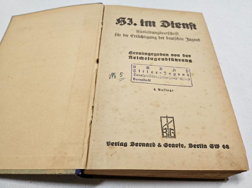 Authentic German WWII Hitler Youth Service Book HJ IM DIENST
