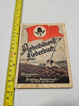 Authentic Nazi Germany Songbook "arbeitsdienft liederbuch"