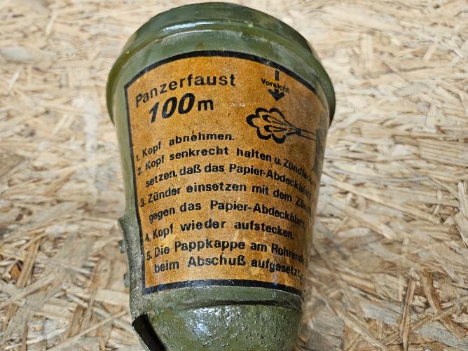 Authentic Panzerfaust Warhead 100m WW2 Nazi Germany