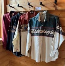 Assorted Long Sleeve Western Style Shirts