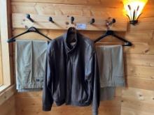 Mens Remy Leather Jacket and Pair Mens Slacks