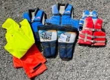 Collection of Vest style Life Jackets