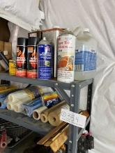 Utility Shelf with Spray Adhesives, Kerosene